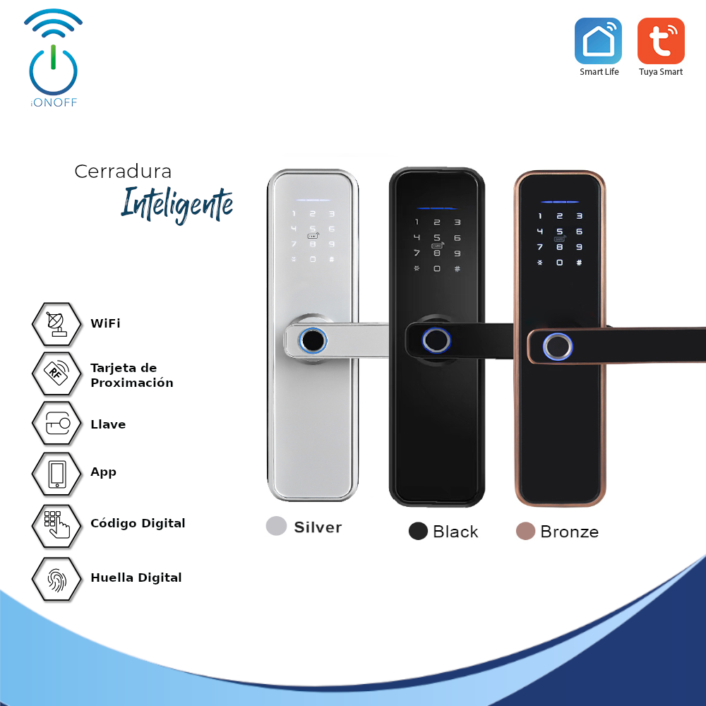 Cerradura Smart RIM Impermeable Tuya App Para Puerta Exterior,sistema De  Control De Acceso Inteligente -s4a