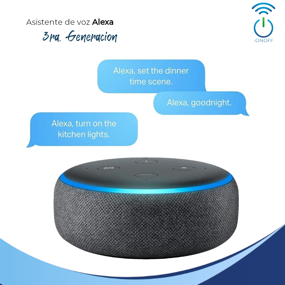 Alexa Echo Dot (3ra Gen), Bocina inteligente con Alexa, iOnOff  Automatización de Casas, Smart Home