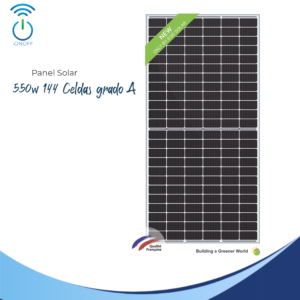 Panel Solar 550w 50Vcd/ ATLAS-ECO GREEN ENERGY EGE550W144M(M10) / Monocristalino / 144 Celdas grado A / 10BB